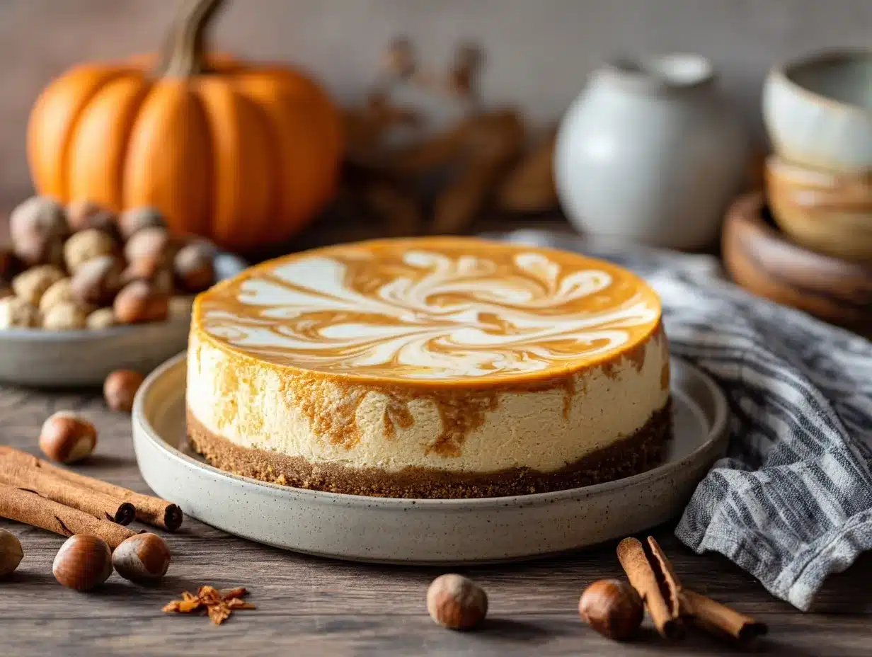Pumpkin Swirl Cheesecake preparation steps