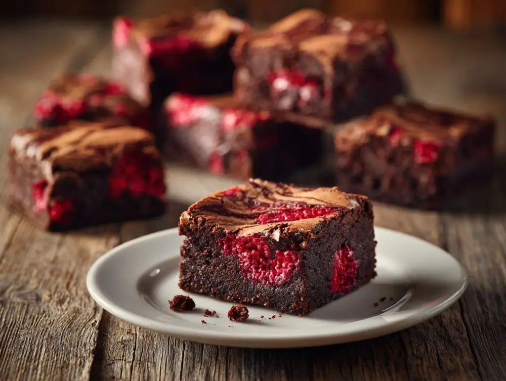 raspberry swirl brownies - featured image