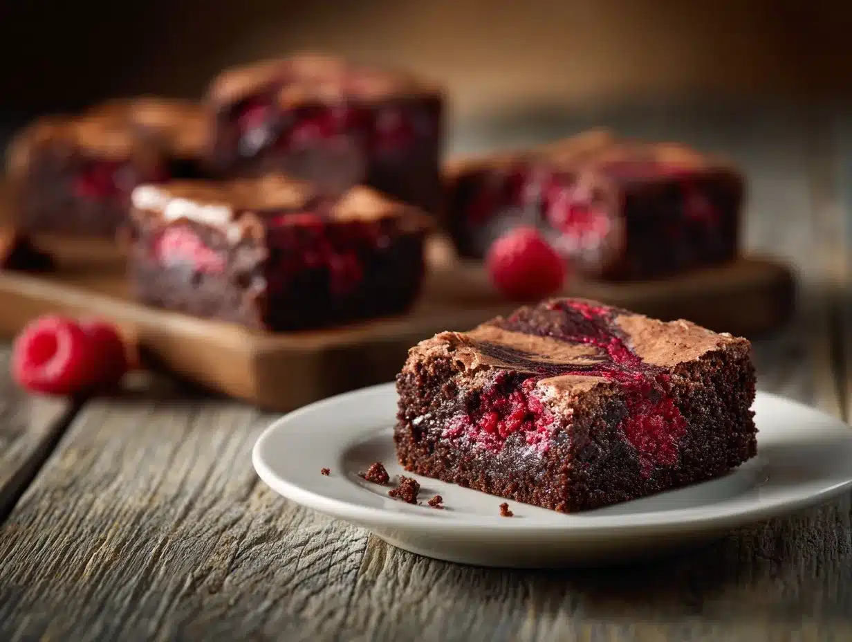 raspberry swirl brownies preparation steps