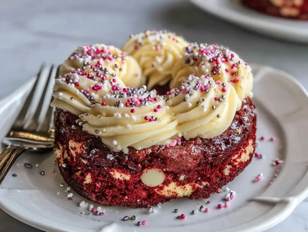 red velvet cookie cake - featured image