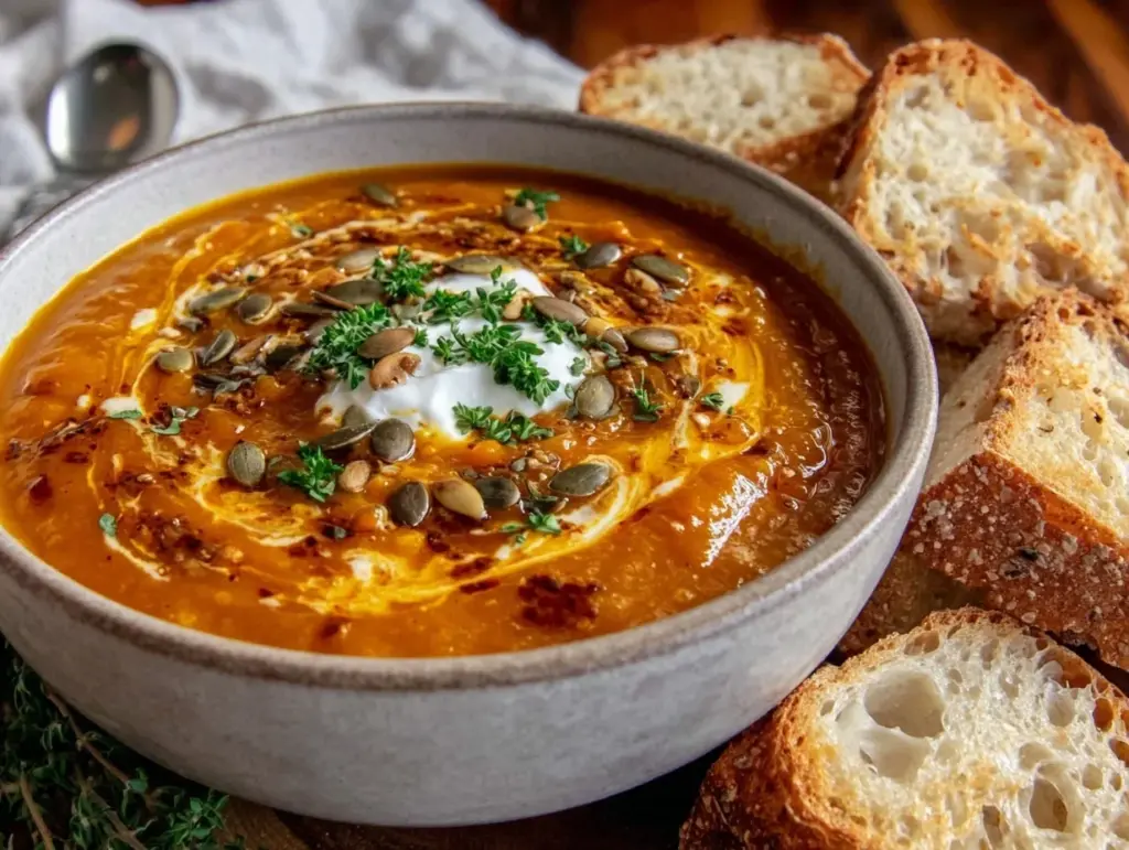 roasted butternut squash soup - featured image