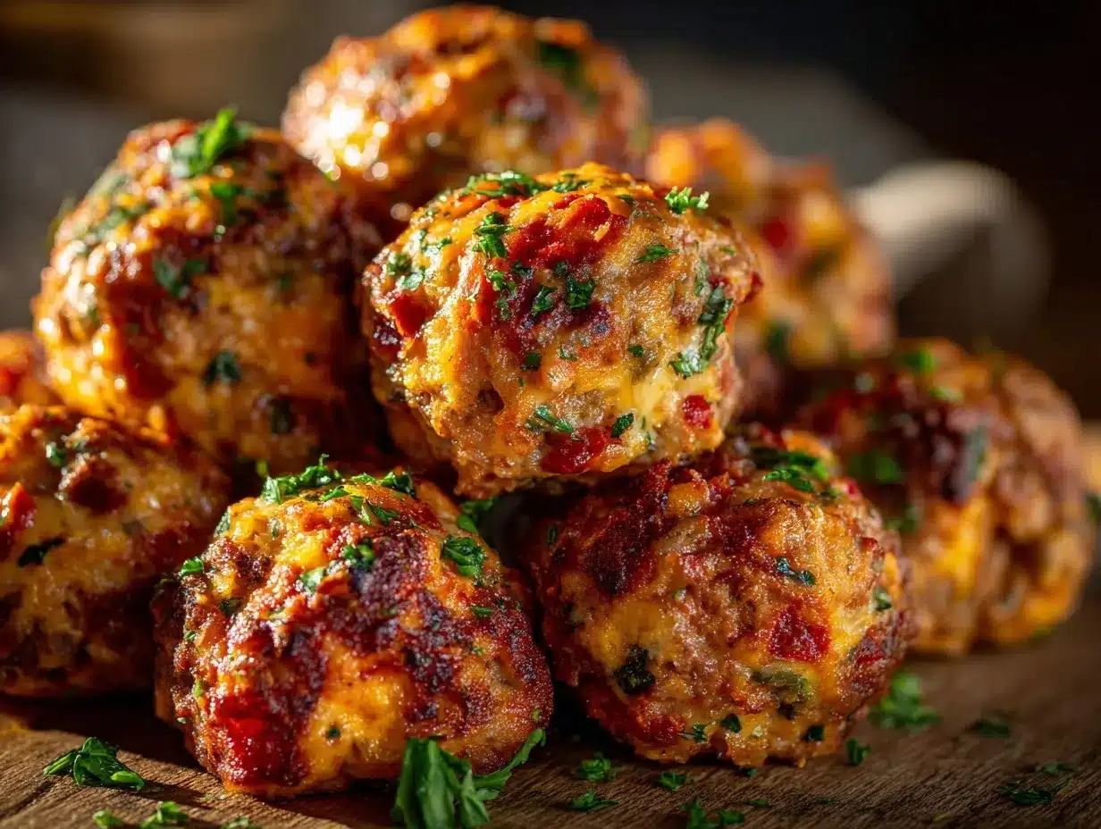 Rotel sausage balls preparation steps