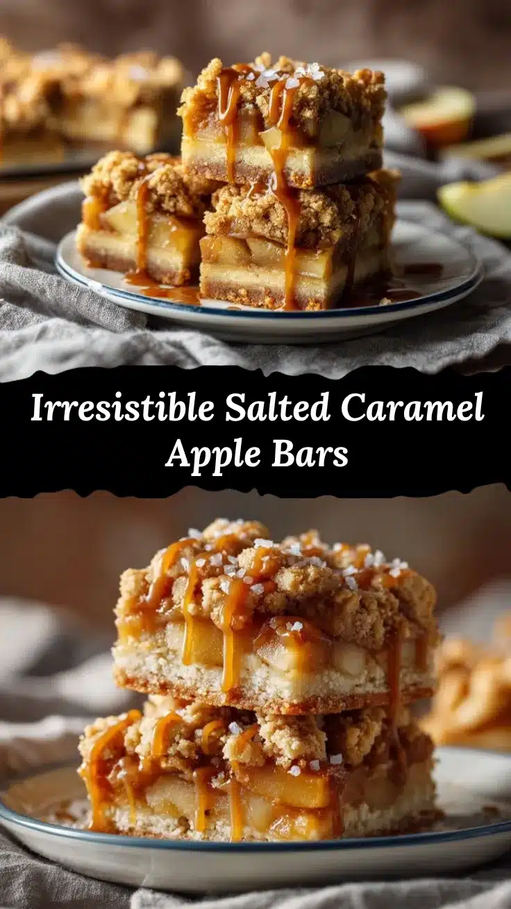 salted caramel apple crisp bars recipe