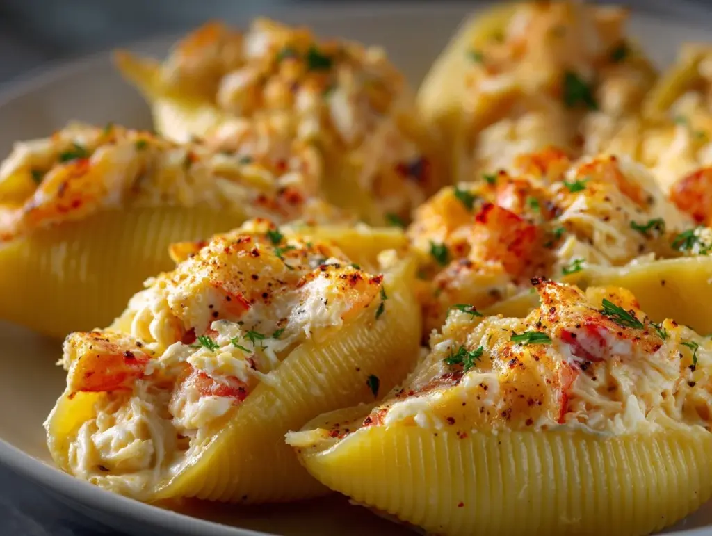seafood stuffed shells - featured image
