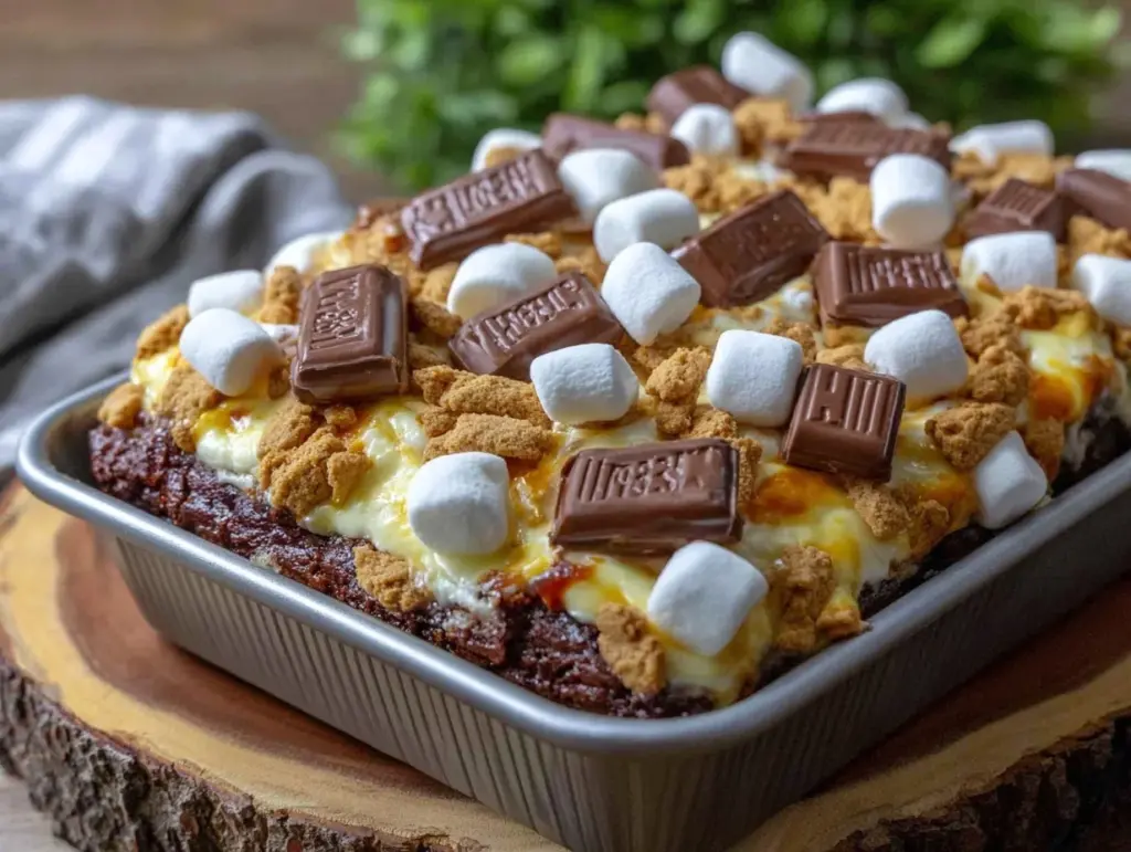 smores brownie bars - featured image