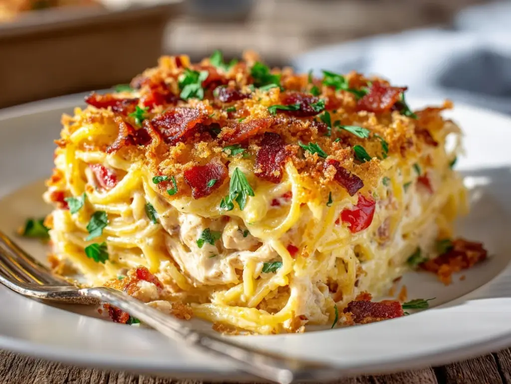 Southern Chicken Spaghetti Casserole - featured image