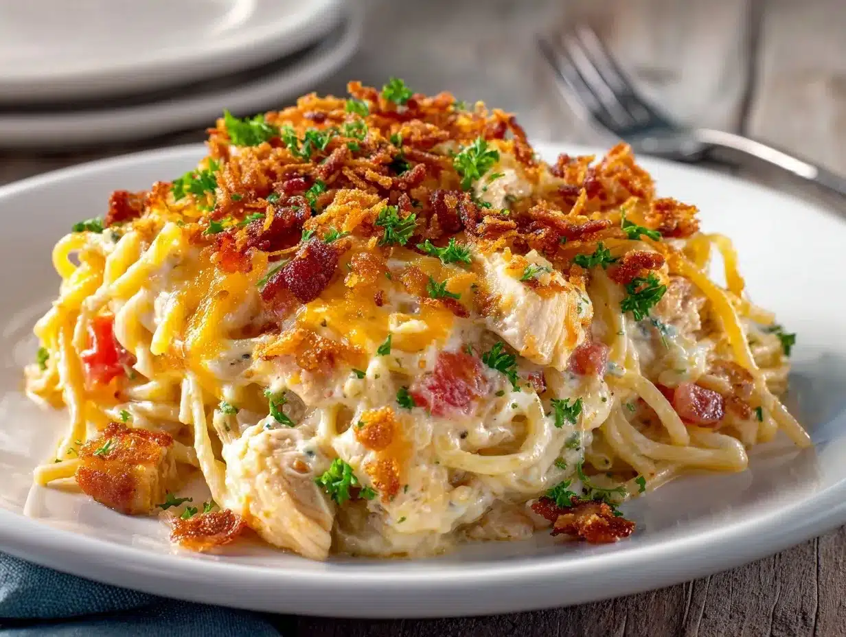Southern Chicken Spaghetti Casserole preparation steps