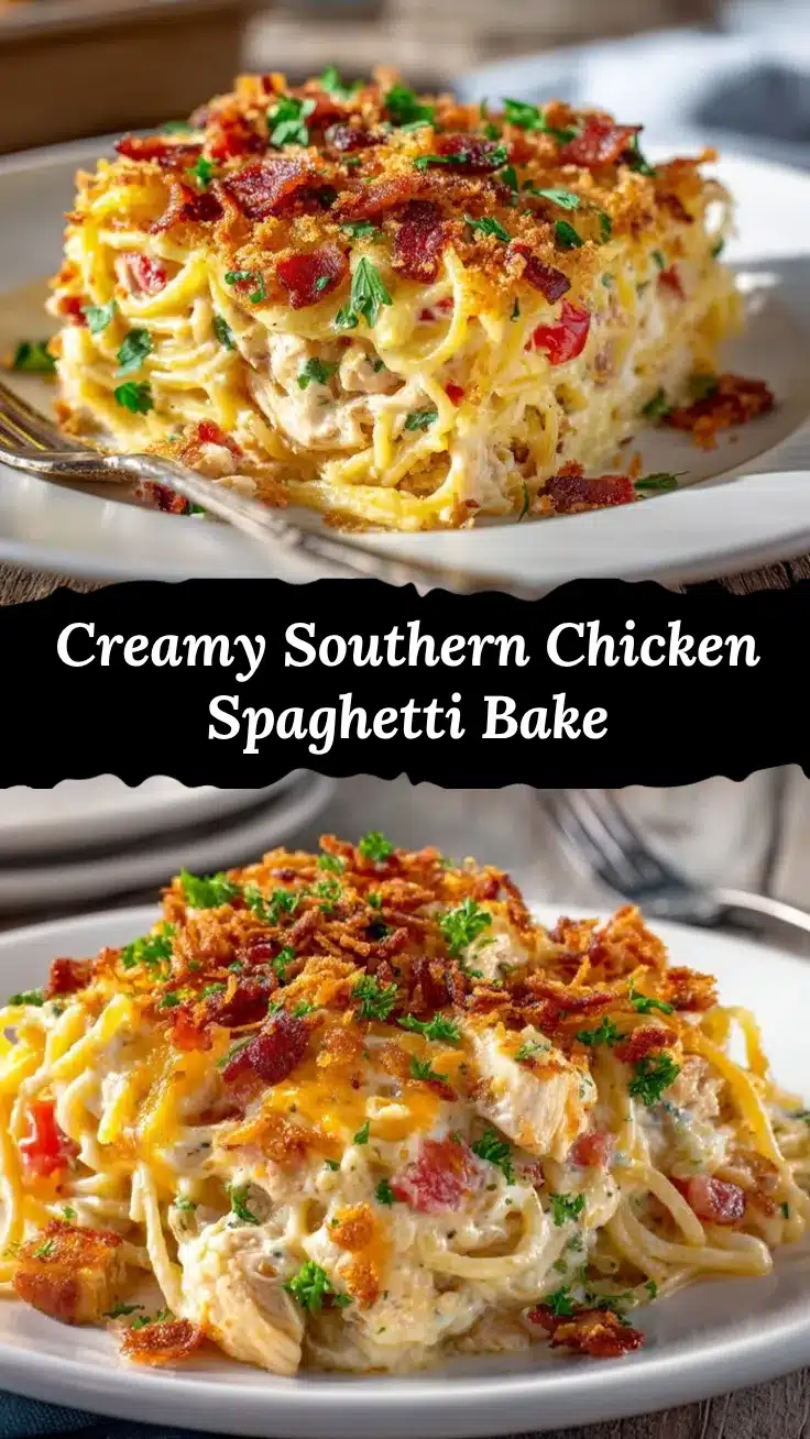 Southern Chicken Spaghetti Casserole recipe