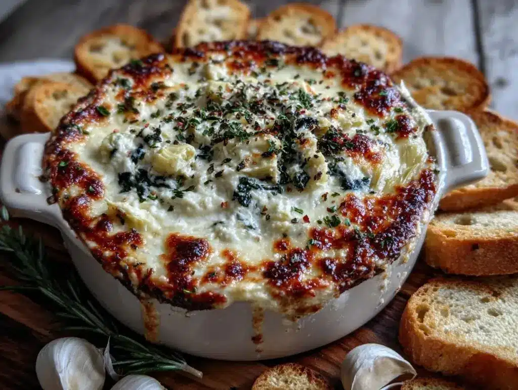 spinach artichoke dip - featured image