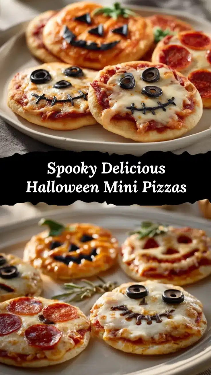 Spooky Halloween Mini Pizzas recipe