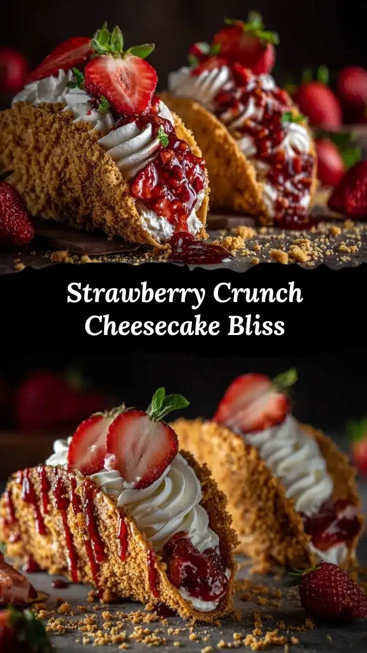 Strawberry Crunch Cheesecake Tacos recipe