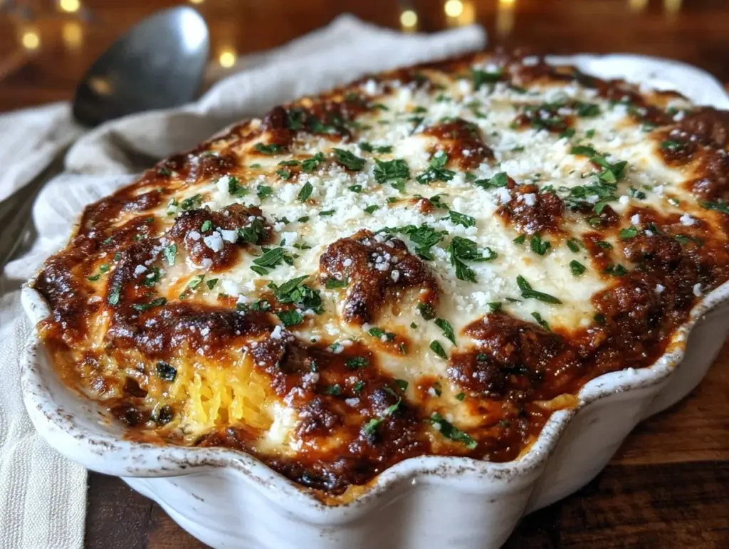 turkey spinach squash lasagna - featured image