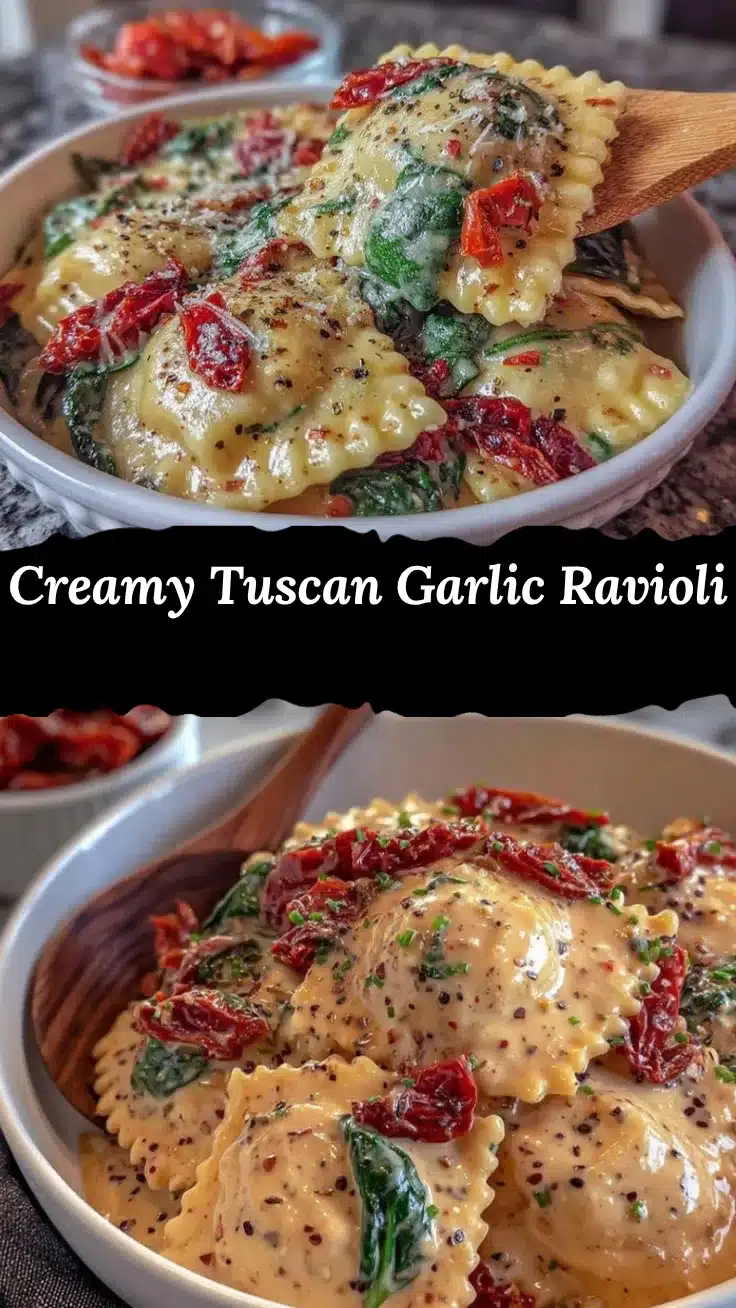 Tuscan Garlic Ravioli recipe