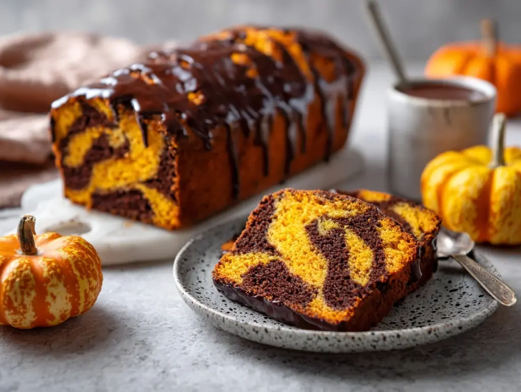 Vegan Pumpkin Marble Cake - featured image