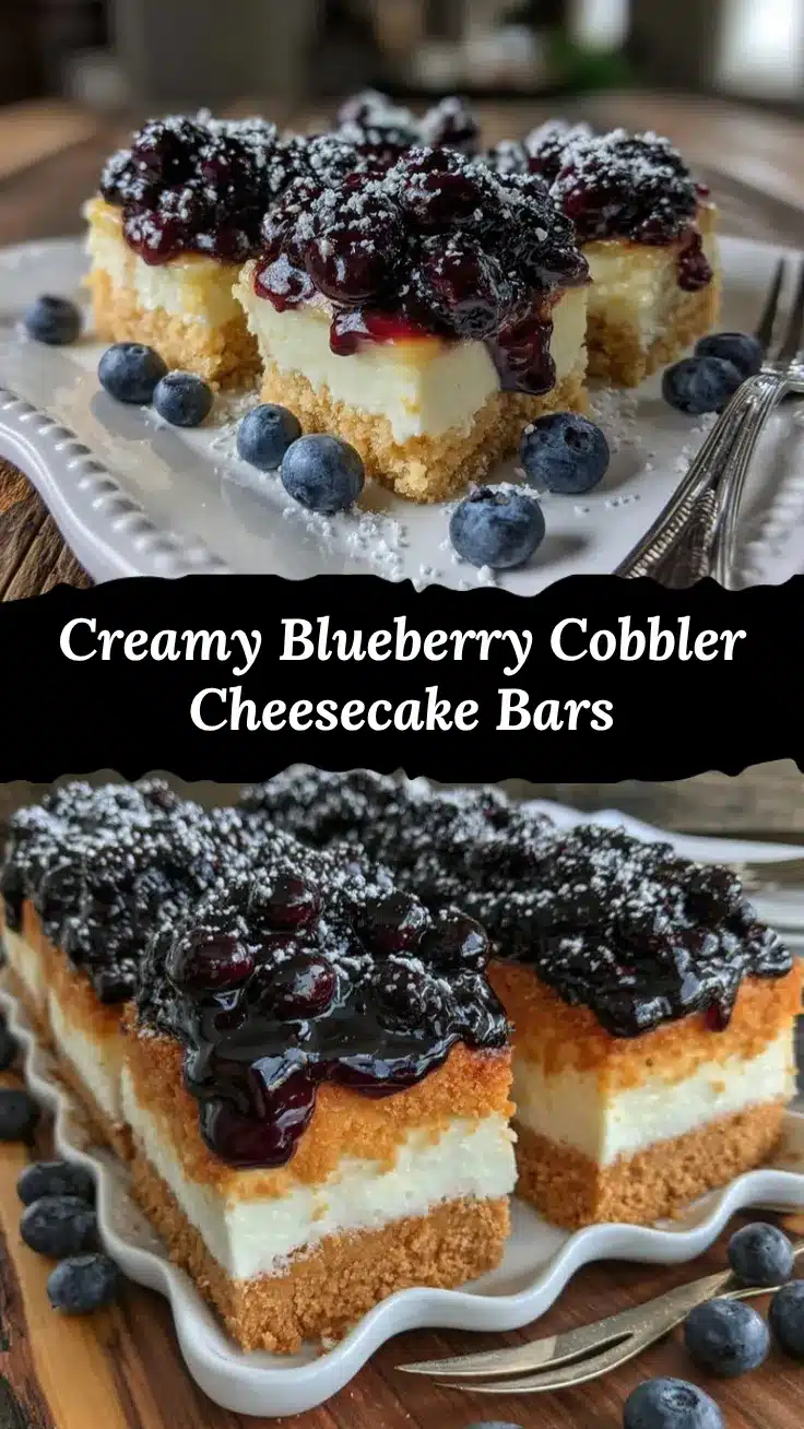 blueberry cobbler cheesecake bars recipe
