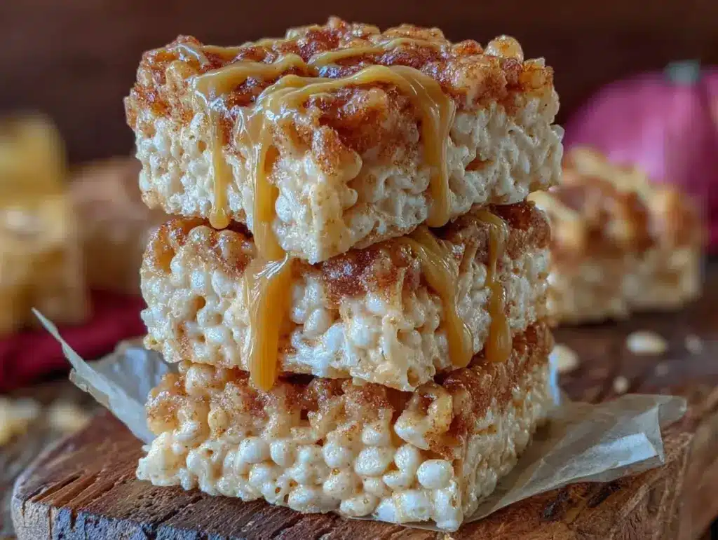 brown butter dulce de leche rice krispie treats - featured image