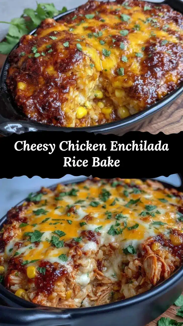 cheesy chicken enchilada rice casserole recipe