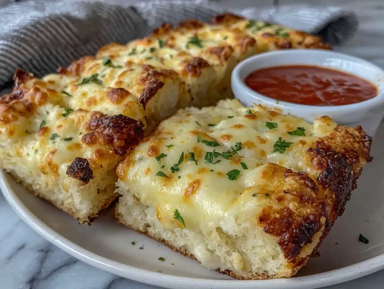 cheesy garlic breadsticks preparation steps