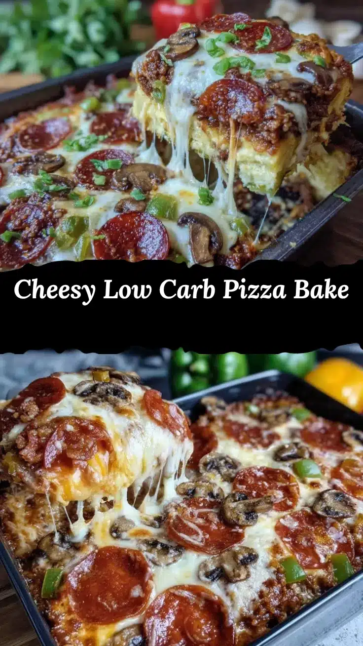cheesy low carb pizza casserole recipe