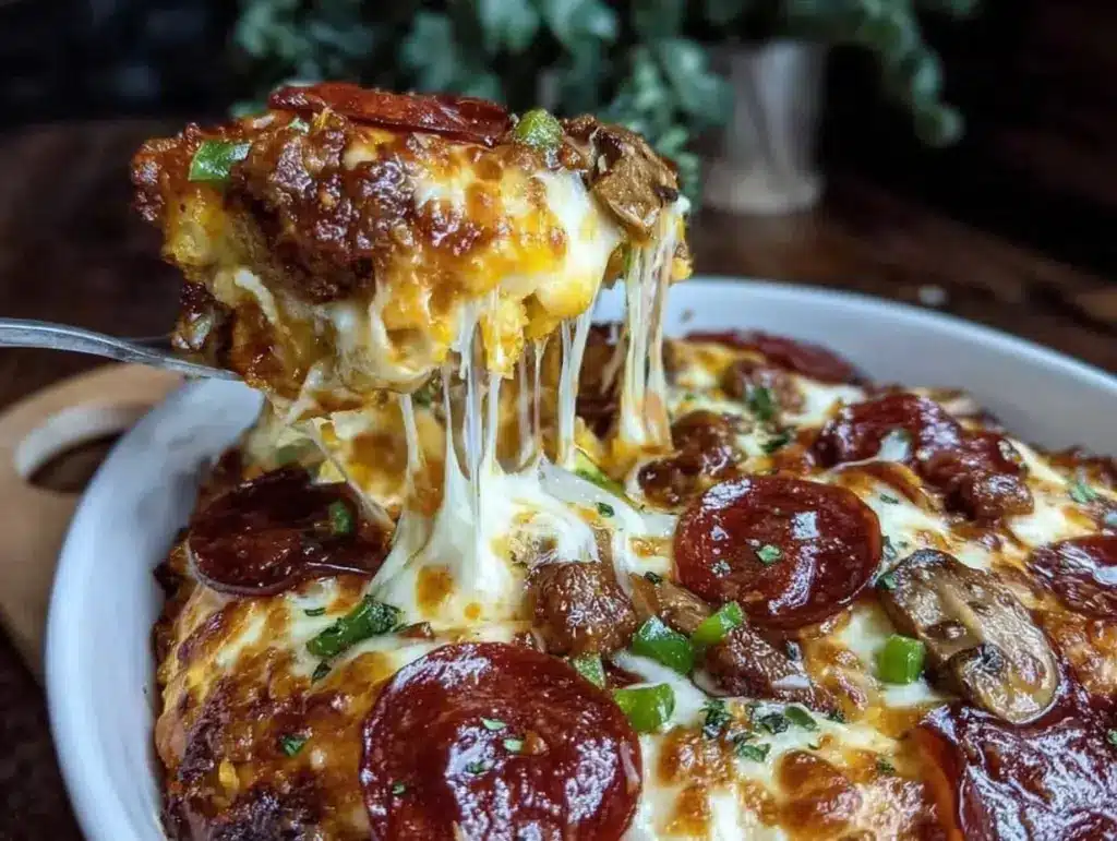 Cheesy Supreme Pizza Casserole - featured image