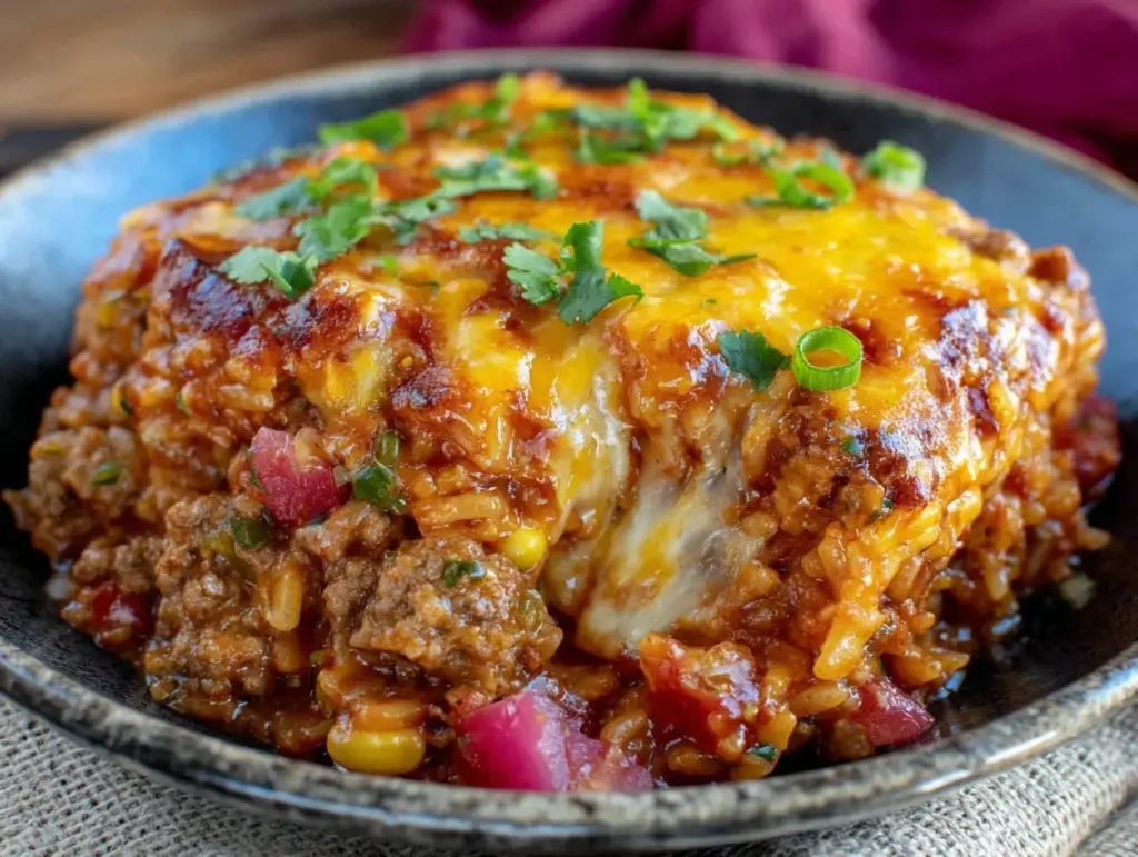 Cheesy Taco Rice Bake - featured image