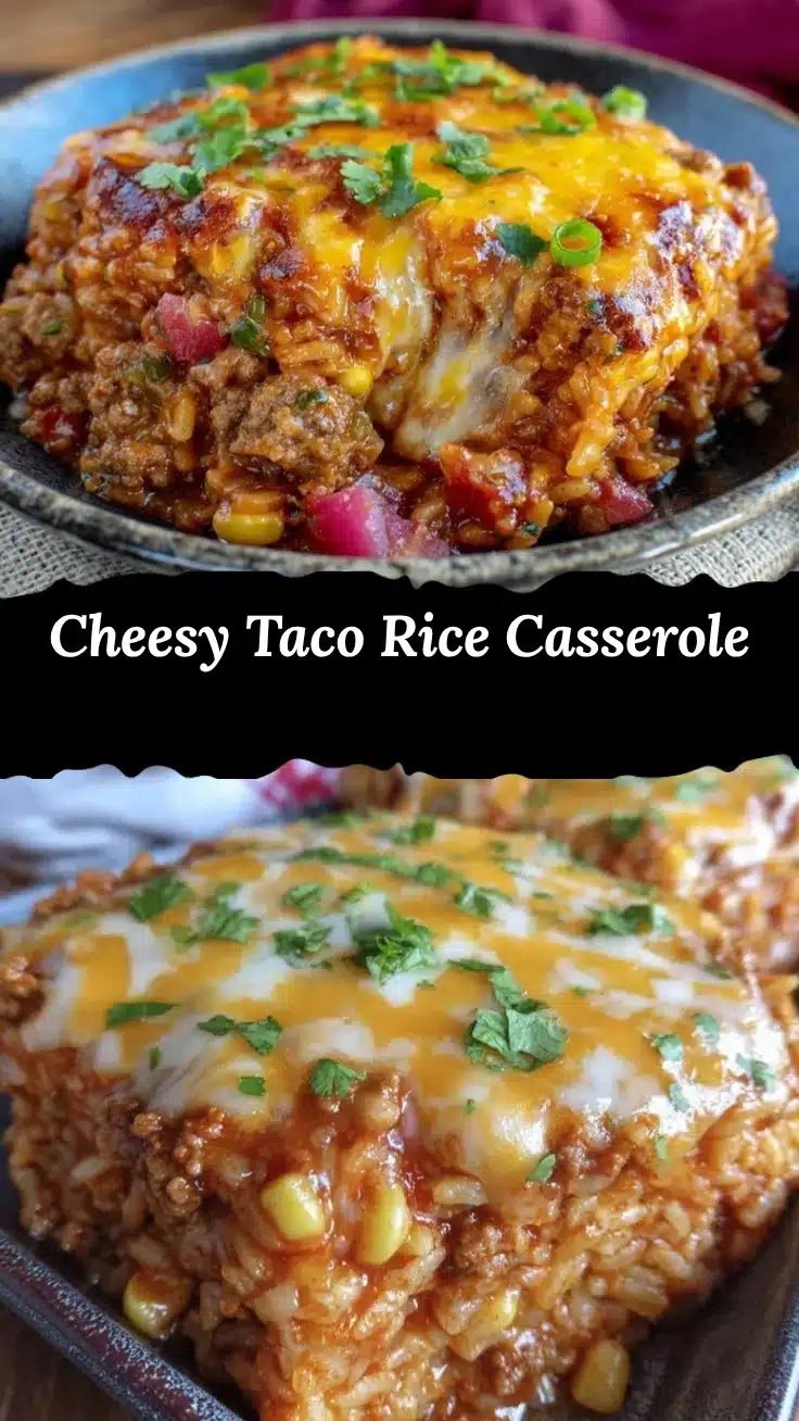 Cheesy Taco Rice Bake recipe