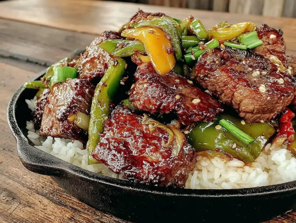 Chinese Pepper Steak preparation steps