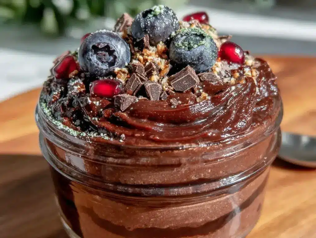 chocolate protein fluff - featured image