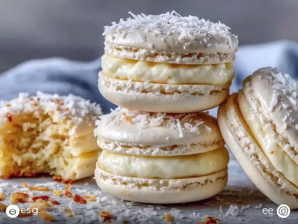 coconut macarons preparation steps