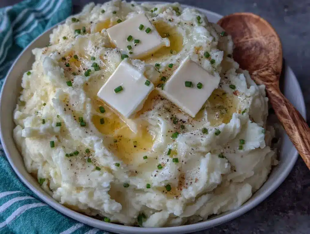 cream cheese mashed potatoes - featured image