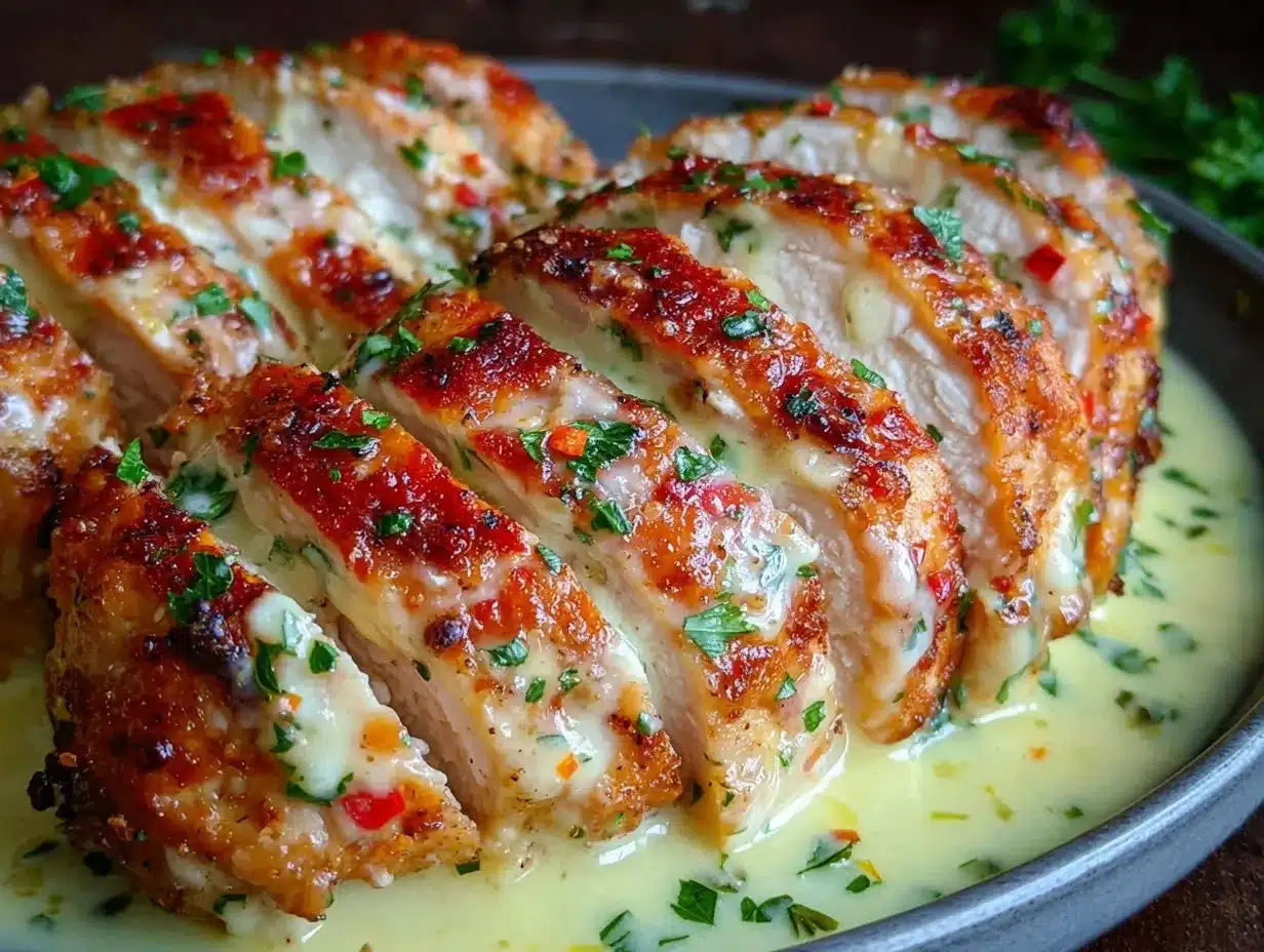 creamy baked Caesar chicken preparation steps