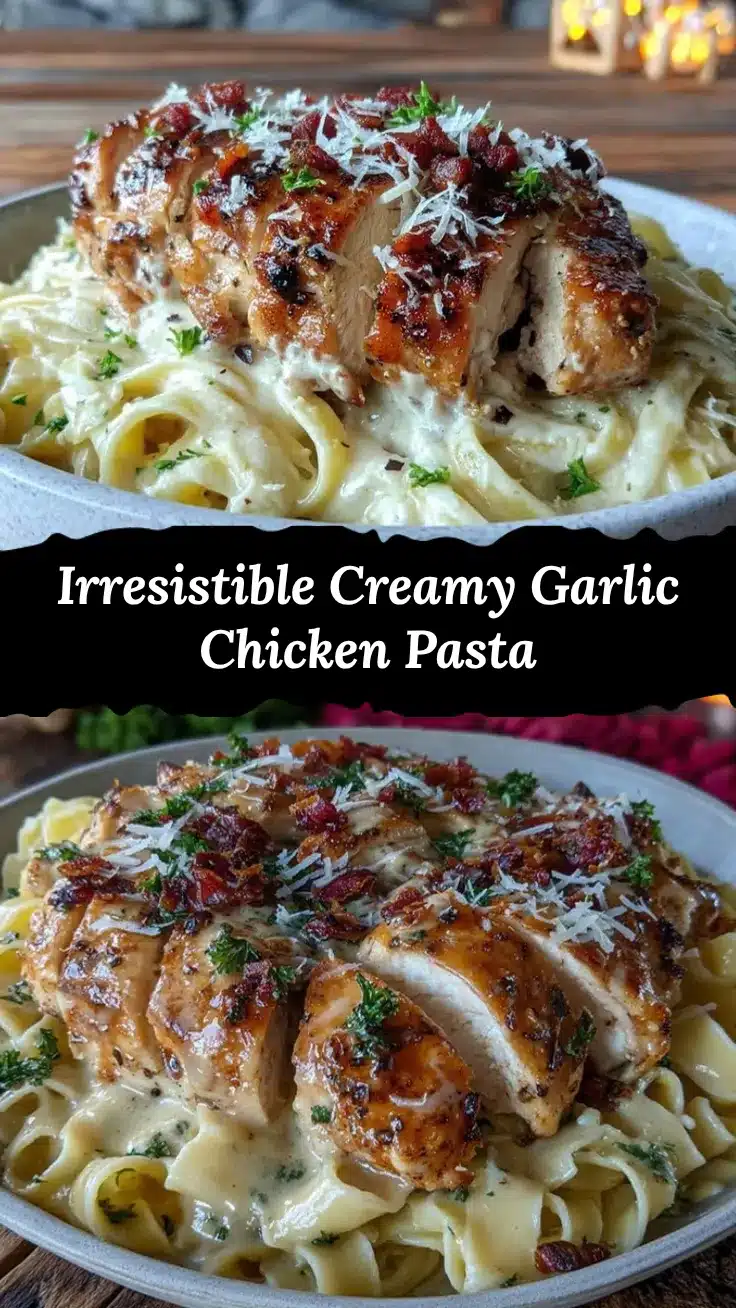 creamy garlic butter chicken pasta recipe