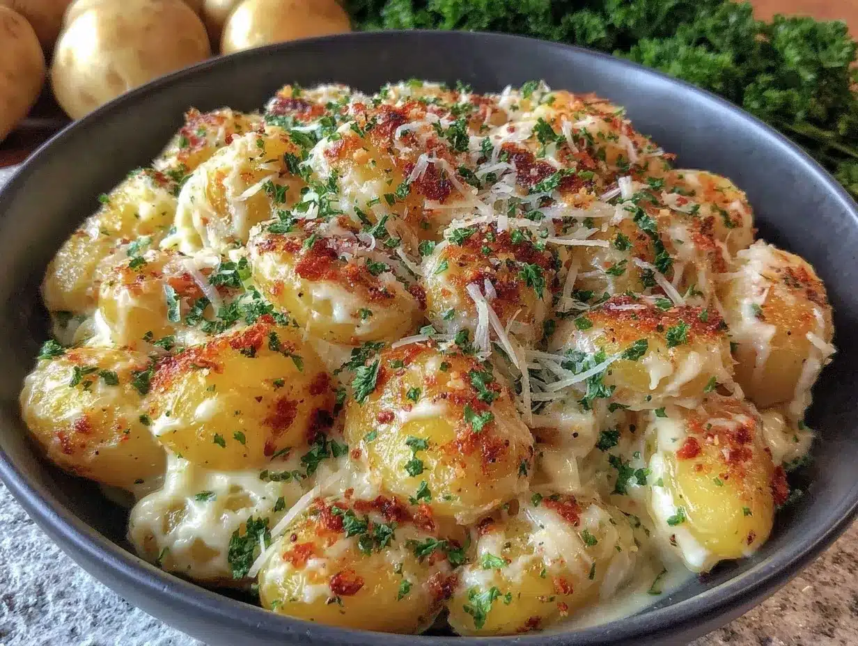 Creamy Garlic Parmesan Baby Potatoes preparation steps