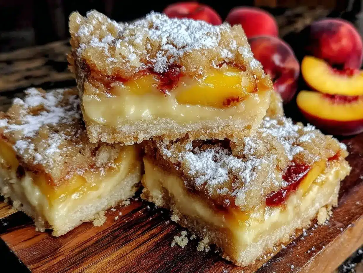 creamy peach bars preparation steps