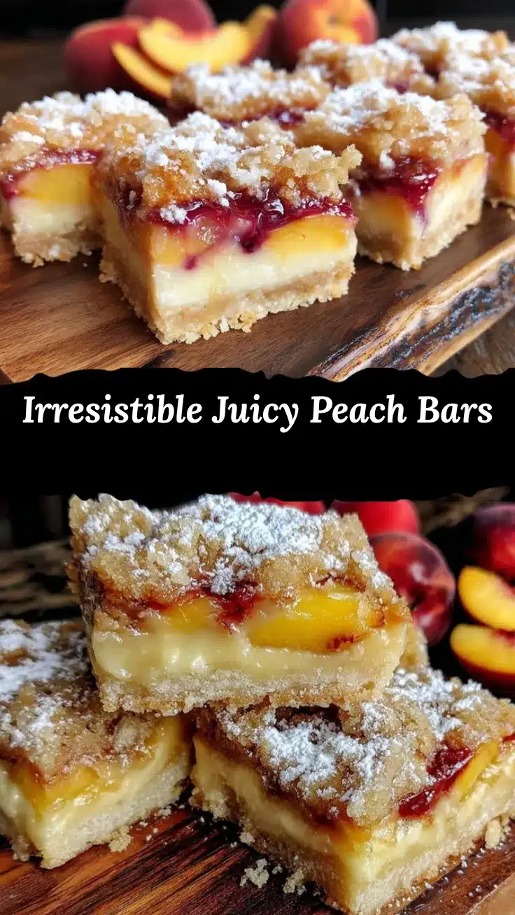 creamy peach bars recipe