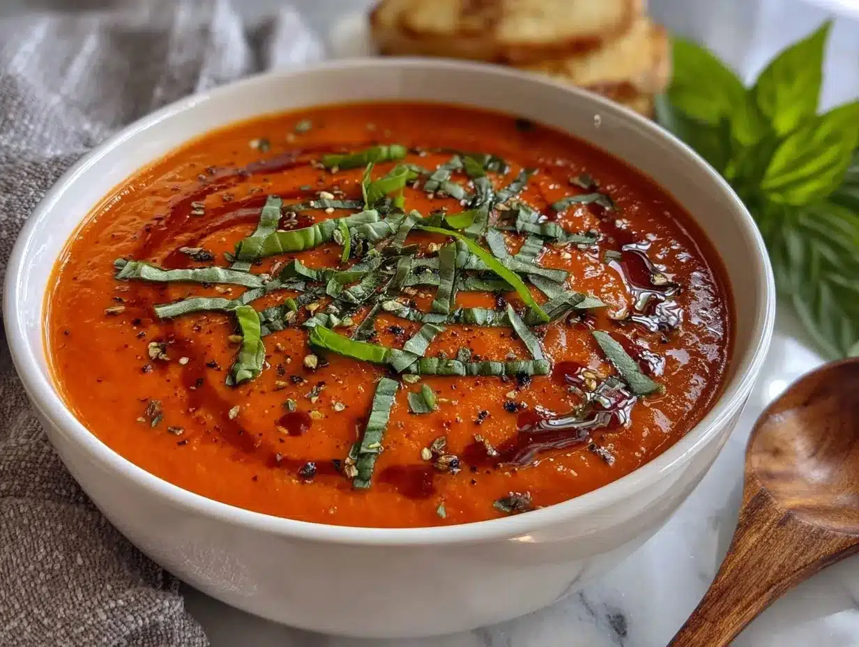 creamy roasted red pepper soup preparation steps
