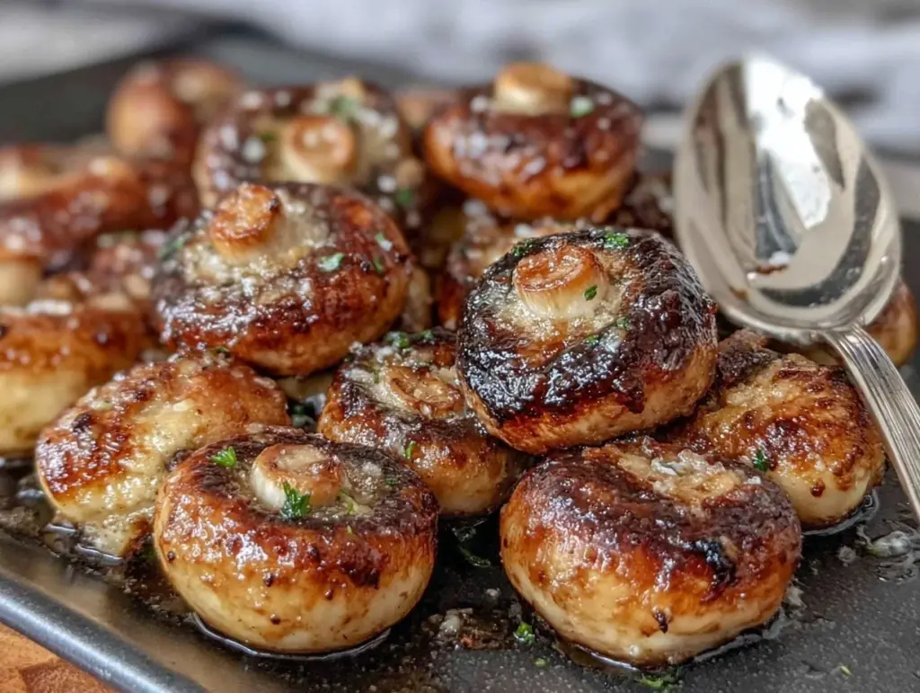 garlic butter roasted mushrooms - featured image