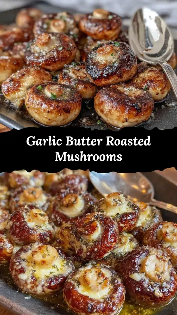 garlic butter roasted mushrooms recipe