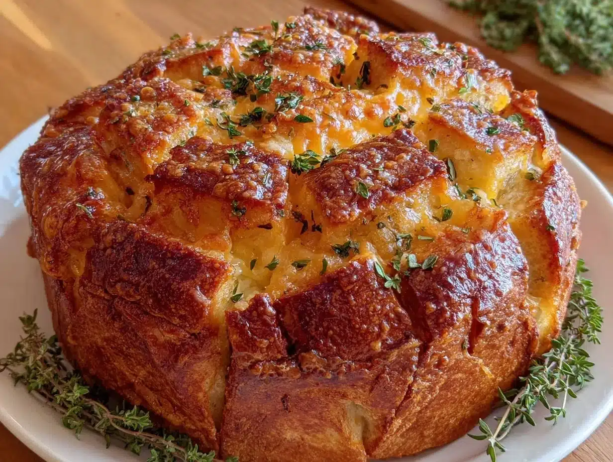 garlic herb cheddar bread preparation steps