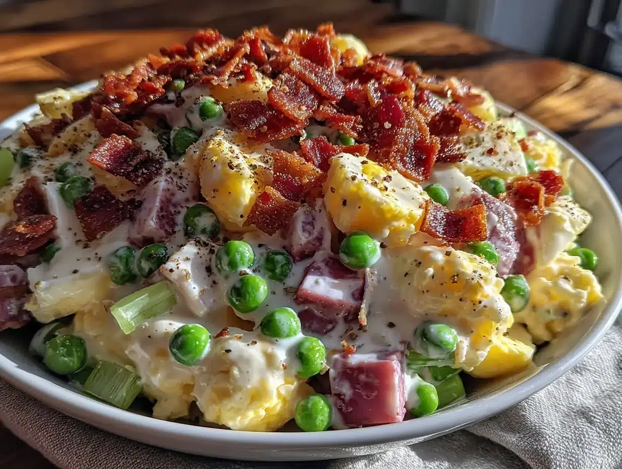 ham and pea salad preparation steps