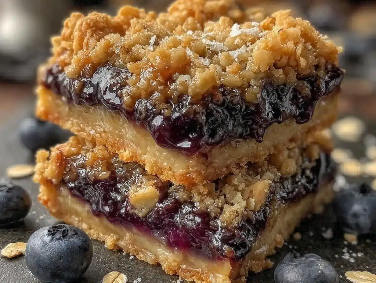 healthy blueberry oat bars preparation steps