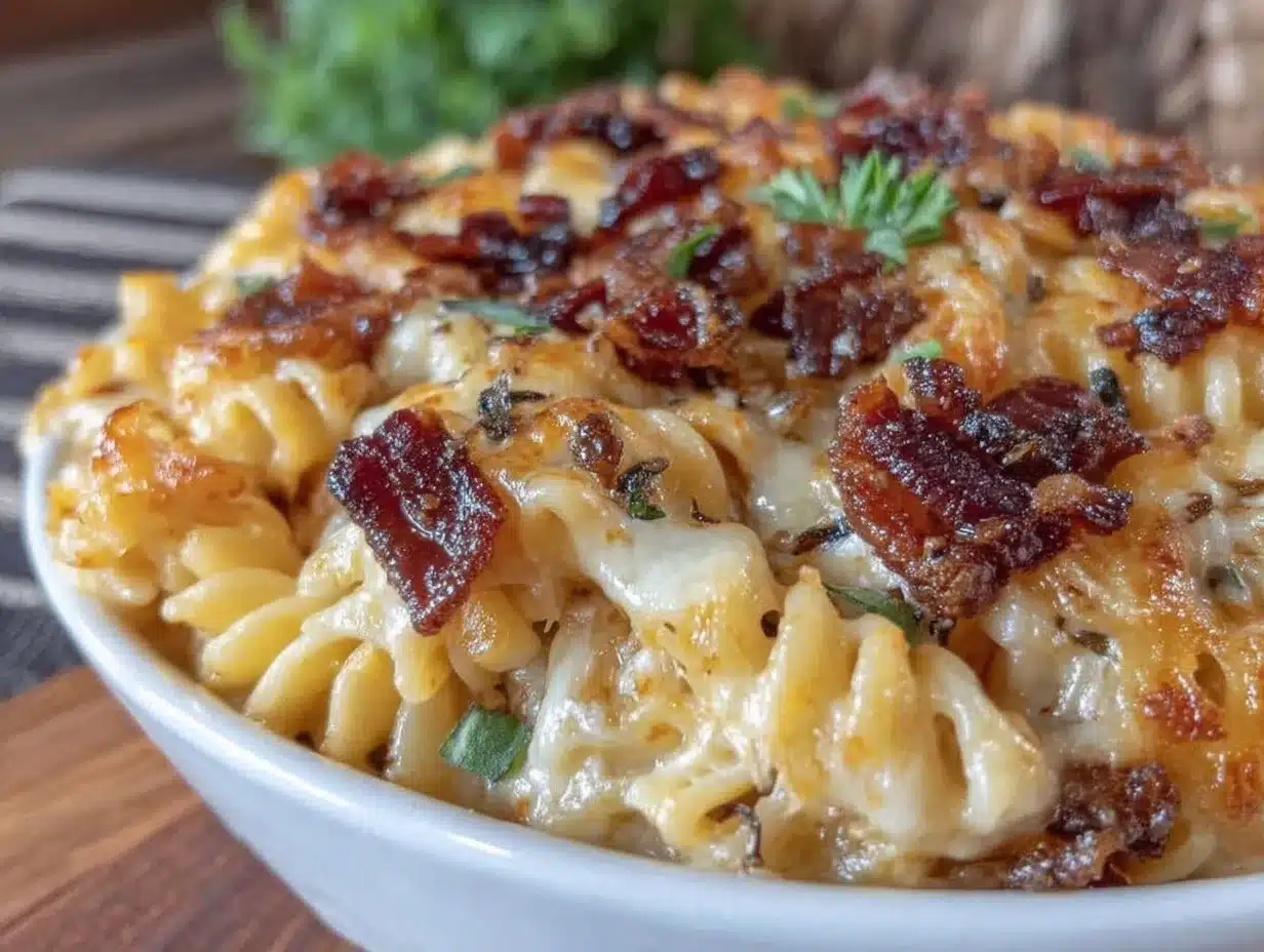 loaded bacon mac and cheese preparation steps