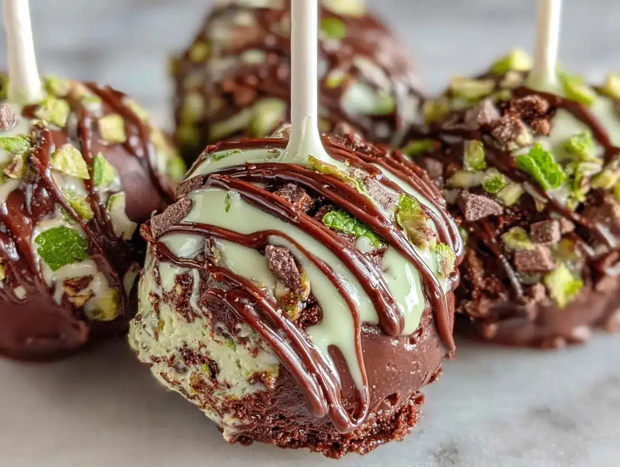 mint chocolate chip cake pops preparation steps