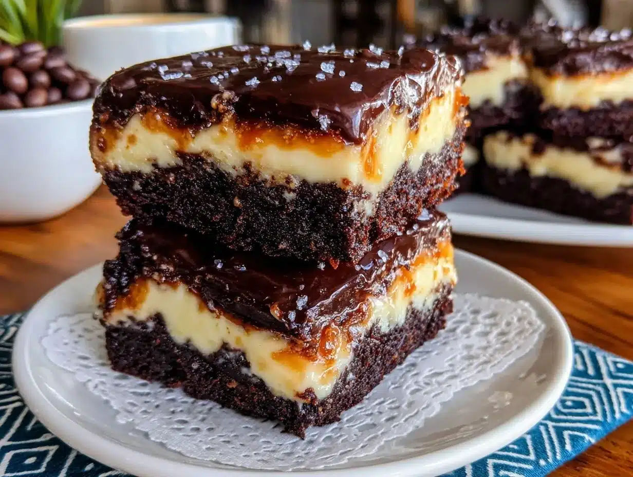 mocha cream layer brownies preparation steps