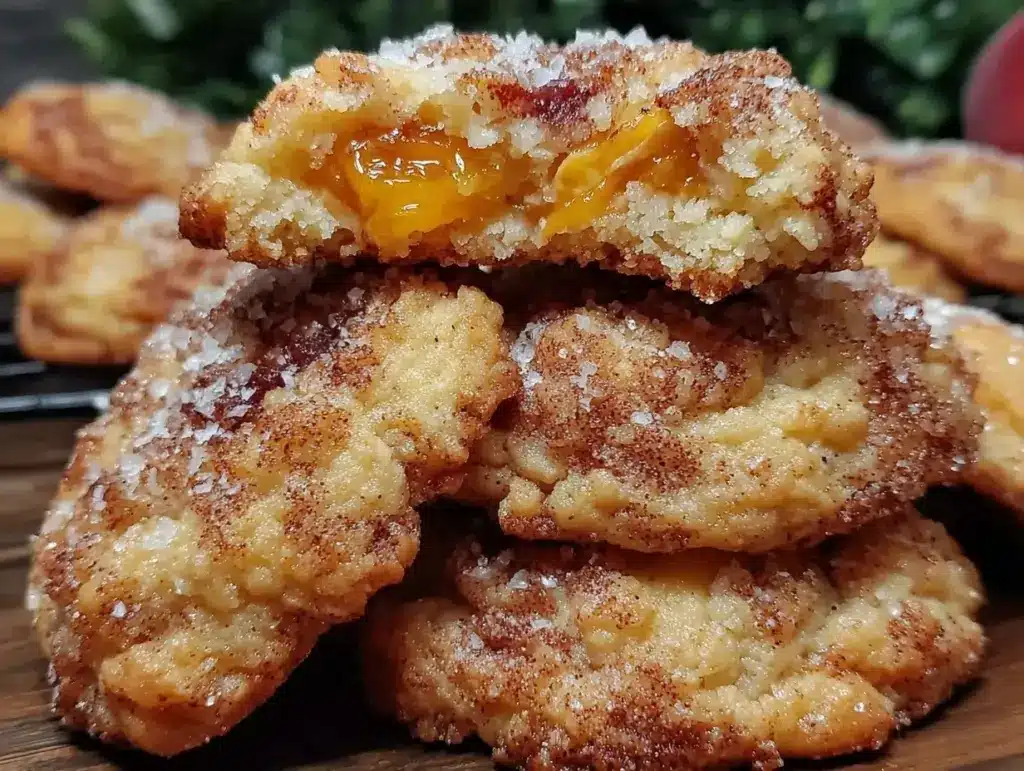 peach cobbler cookies - featured image
