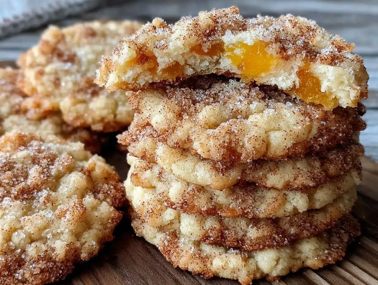 peach cobbler crumble cookies preparation steps