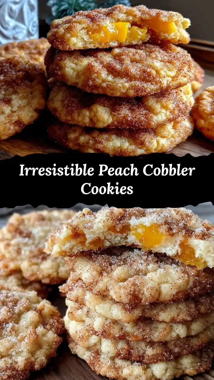peach cobbler crumble cookies recipe