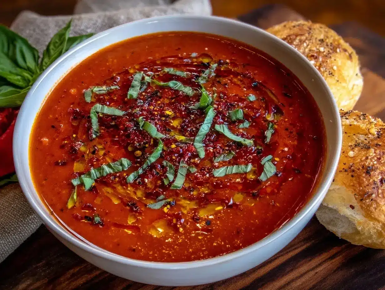 roasted red pepper tomato bisque preparation steps
