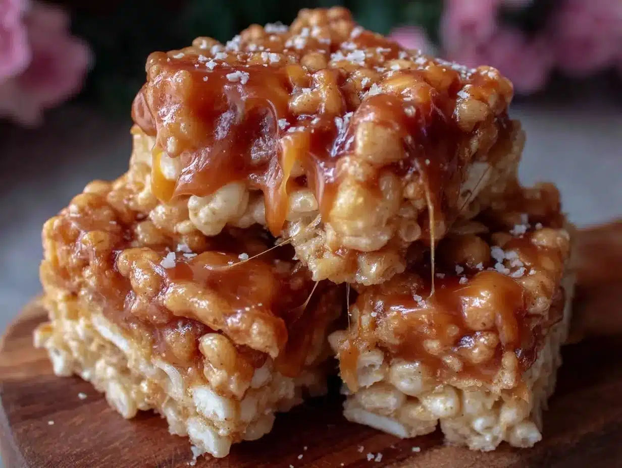salted caramel crunch bars preparation steps