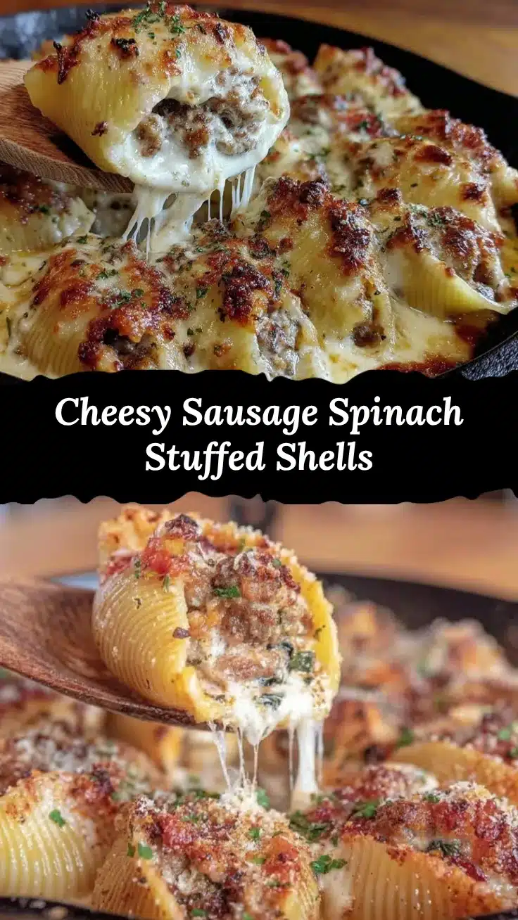 sausage spinach stuffed shells recipe